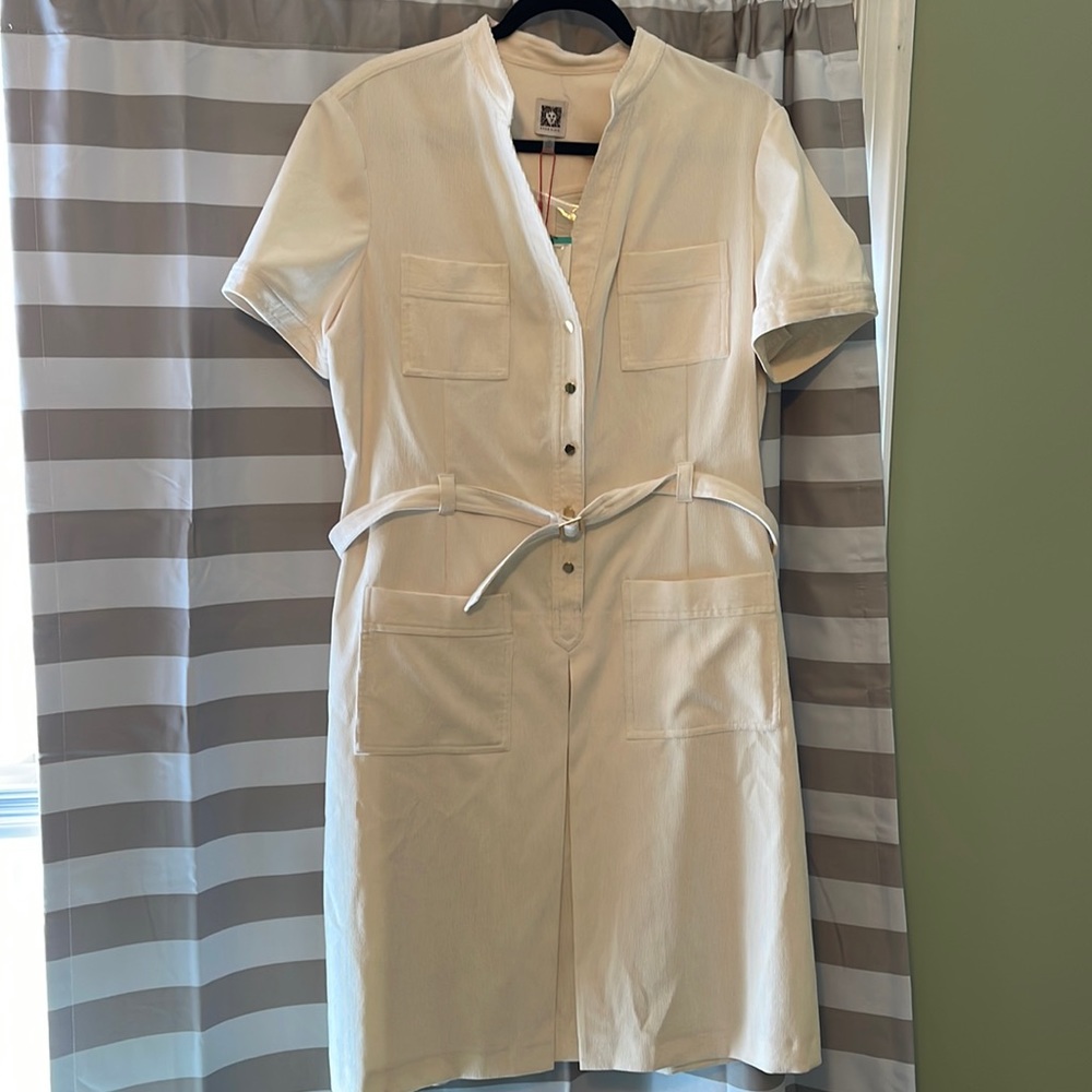 Anne Klein NEW Belted Shirt-Dress, Size 16